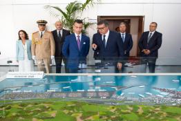 Image du Maroc Professionnelle de  Son Altesse Royale le Prince Héritier Moulay El Hassan représente Sa Majesté le Roi Mohammed VI à la cérémonie de lancement des opérations portuaires de Tanger Med 2, le 28 Juin 2019 (Photo/ SPPR) via Jalilbounhar.com 